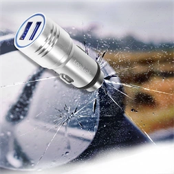 Logilink PA0228 USB autós töltő beépített vészkalapáccsal, 10,5W