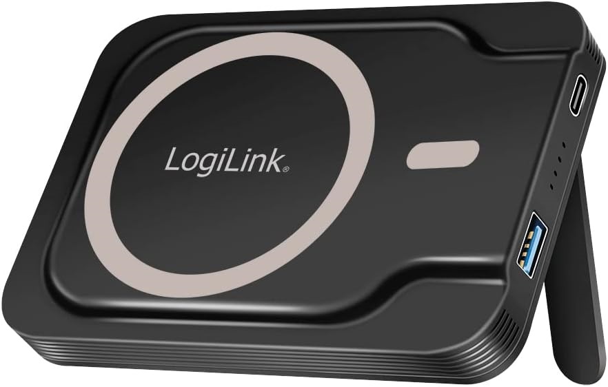 Logilink PA0287 Power bank 5000 mAh, vezeték nélküli töltés, USB-C PD 3.0 + USB-A QC 3.0