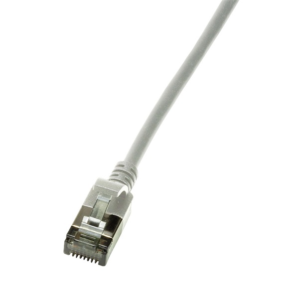 Logilink CQ9042S Patch kábel, Cat.6A STP TPE SlimLine szürke, 1,5 m