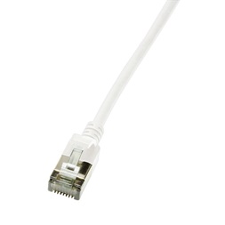 Logilink CQ9031S Patch kábel SlimLine, Ultraflex, Cat.6A, U/FTP, fehér, 1 m