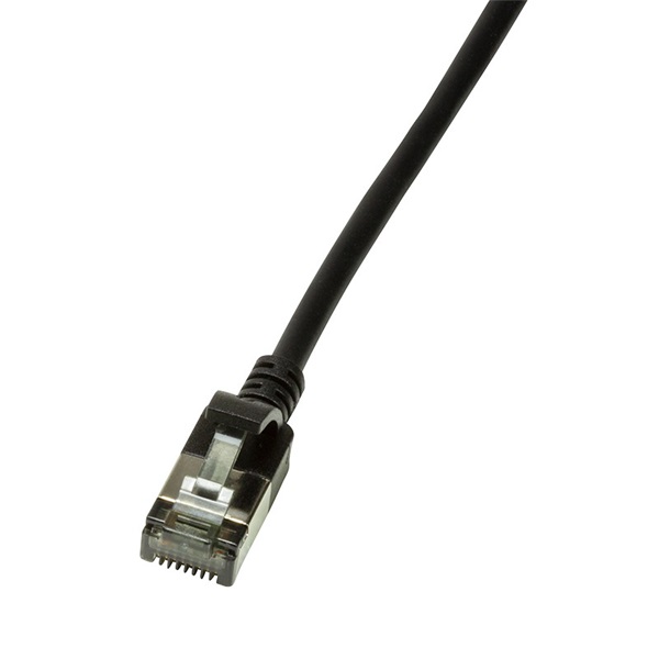 Logilink CQ9063S Patch kábel SlimLine, Ultraflex, Cat.6A, U/FTP, fekete, 3 m