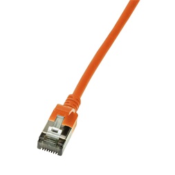Logilink CQ9068S Patch kábel SlimLine, Ultraflex, Cat.6A, U/FTP, narancssárga, 3 m