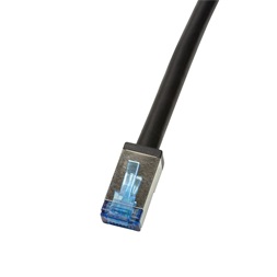 Logilink CQ7063S Patch kábel, kültéri, Cat.6A, S/FTP, fekete, 3 m