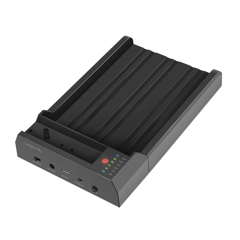 Logilink QP0031 USB 3.2 Gen 2 Quickport, 2-rekeszes, SATA HDD/SSD és M.2 NVMe SSD számára