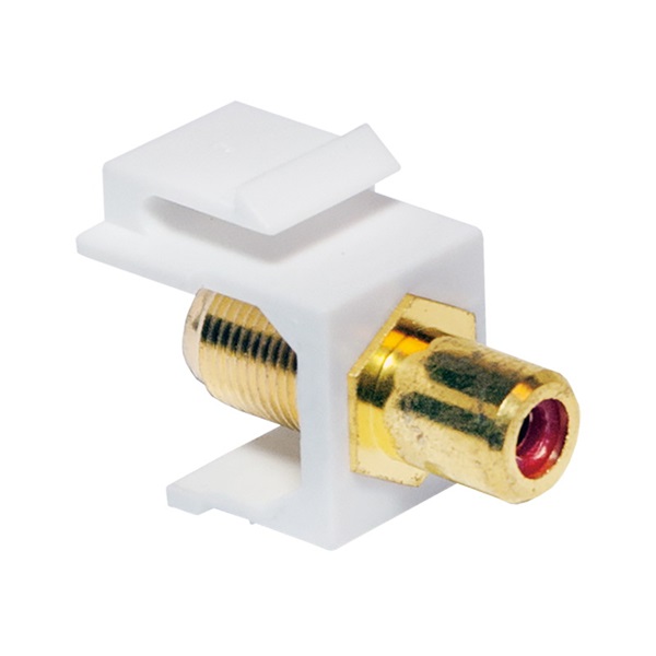 Logilink NK0024 RCA keystone csatlakozó, RCA/F - RCA/F, fehér