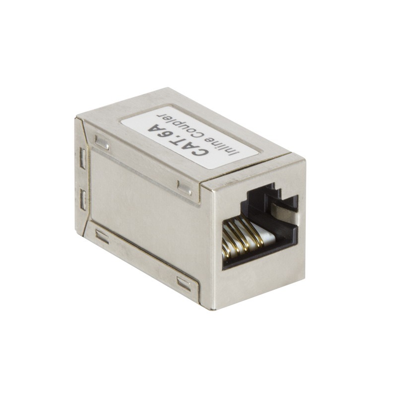 Logilink NP0025 RJ45 Mini inline csatlakozó 1:1 Cat.6A, árnyékolt, fém