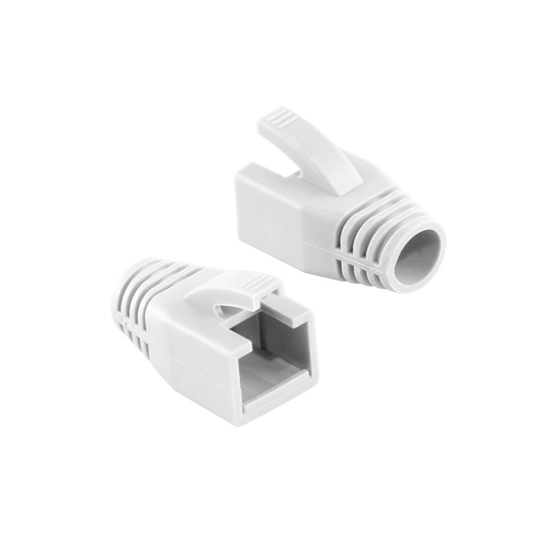 Logilink MP0035W RJ45 feszültségmentesítő védőburkolat, 8 mm, fehér, 50 db