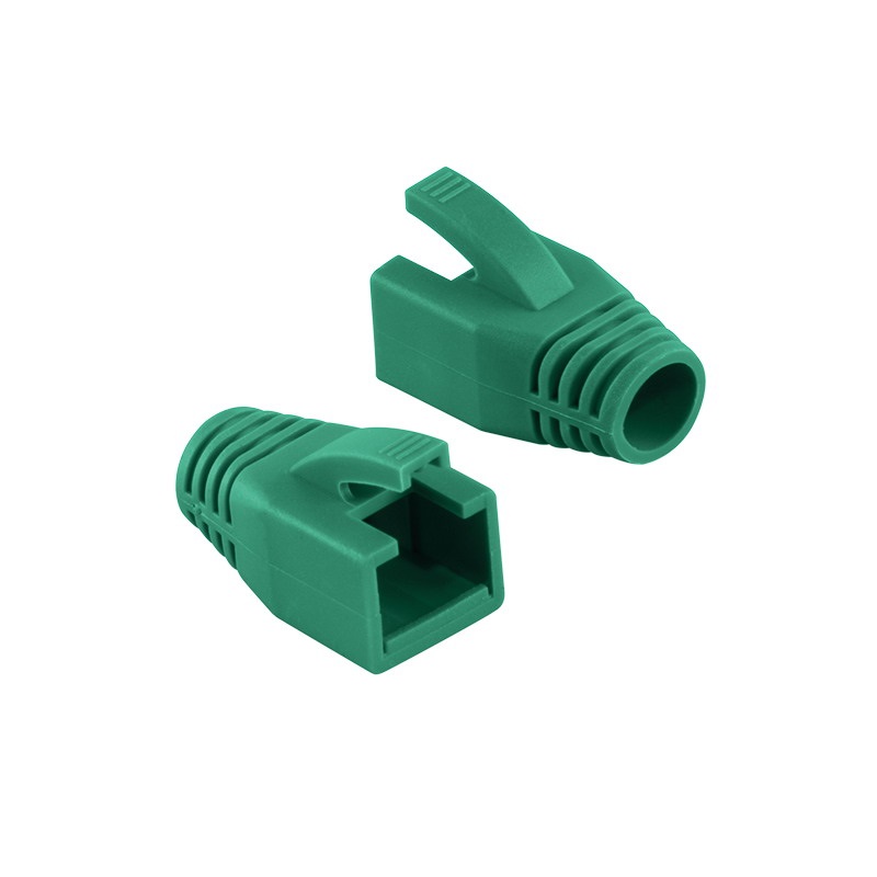 Logilink MP0035G RJ45 feszültségmentesítő védőburkolat, 8 mm, zöld, 50 db