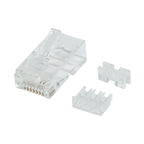 Logilink MP0071 RJ45 moduláris csatlakozó, Cat.6A, árnyékolatlan, vezetőlappal, 50 db