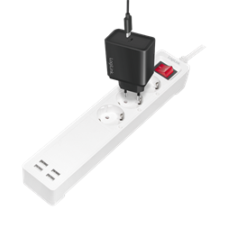 Logilink SH0103 Wi-Fi intelligens aljzat, 3 utas (CEE 7/3), 4x USB, Tuya kompatibilis