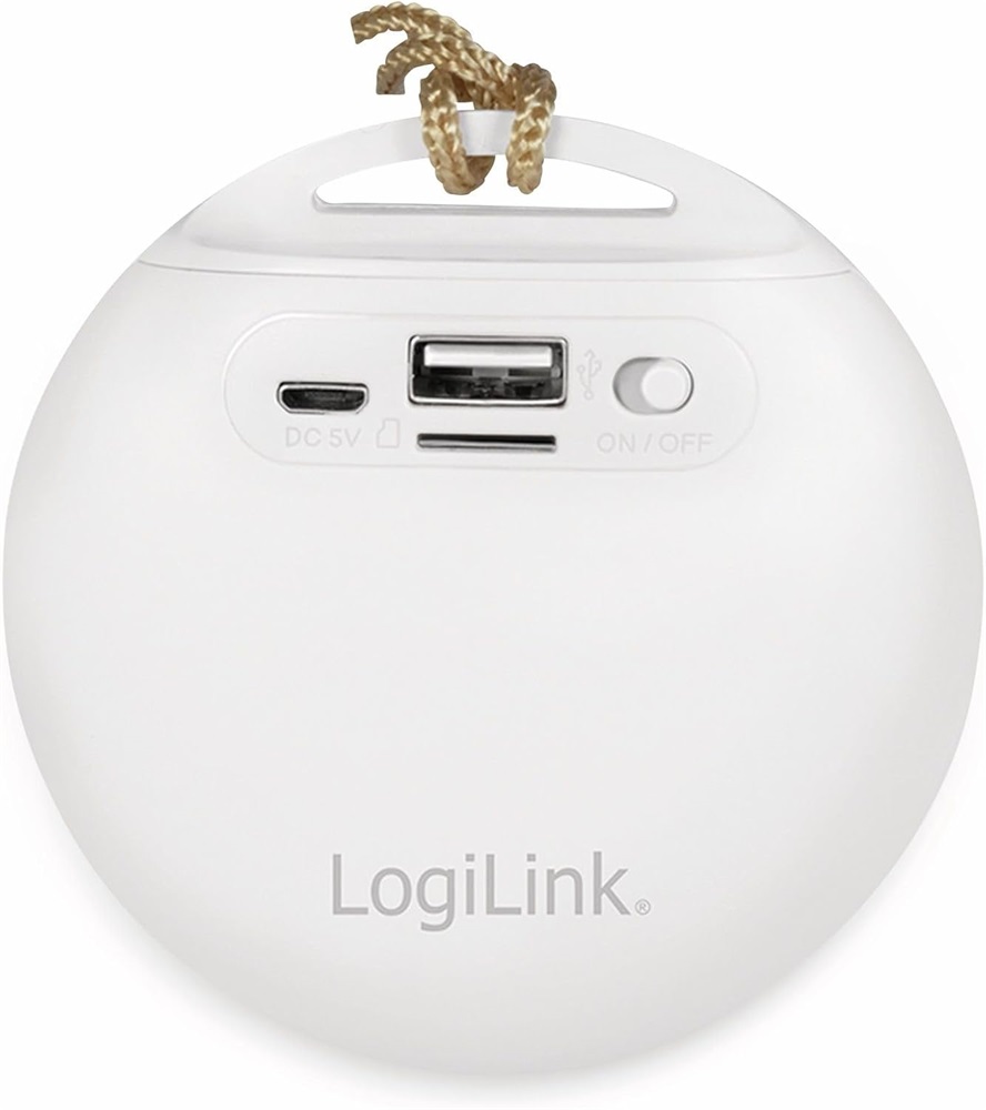 Logilink SP0055 hordozható Bluetooth hangszóró, szövet borítás, kerek forma
