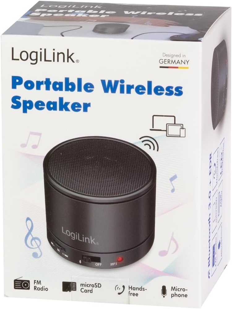 Logilink SP0062 Bluetooth hangszoró MP3-lejátszóval és FM-rádióval, fekete