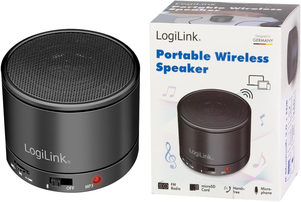 Logilink SP0062 Bluetooth hangszoró MP3-lejátszóval és FM-rádióval, fekete