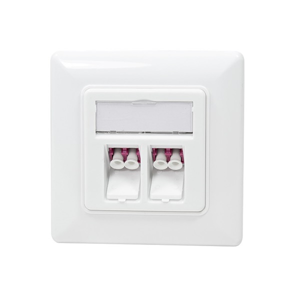 Logilink NK4024 Száloptikai előlap 2 db LC-Duplex adapterrel, felületre szerelhető, fehér