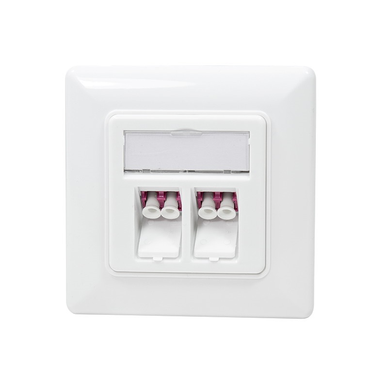 Logilink NK4024 Száloptikai előlap 2 db LC-Duplex adapterrel, felületre szerelhető, fehér