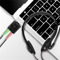 Logilink HS0052 Sztereó fejhallgató, 2x 3,5 mm-es fejhallgató-csatlakozó, mikrofon