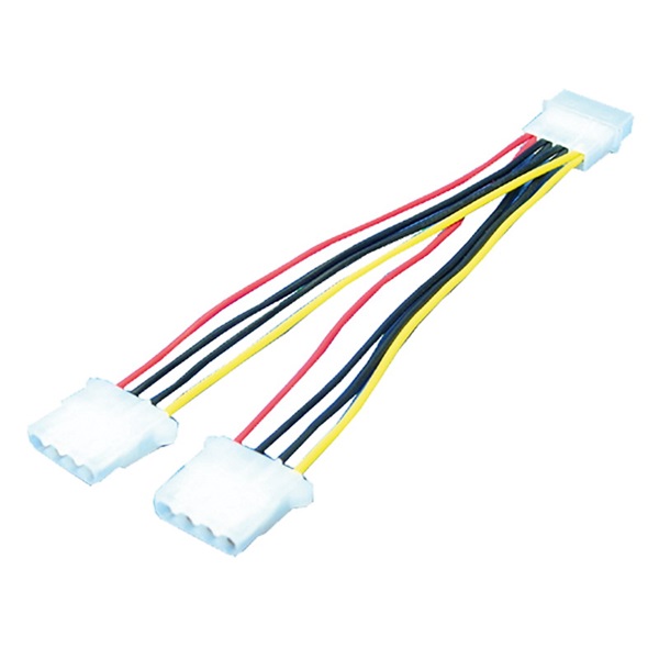 Logilink CP0001 Tápkábel, belső, 5,25"/M - 2x 5,25"/F, 0,2 m