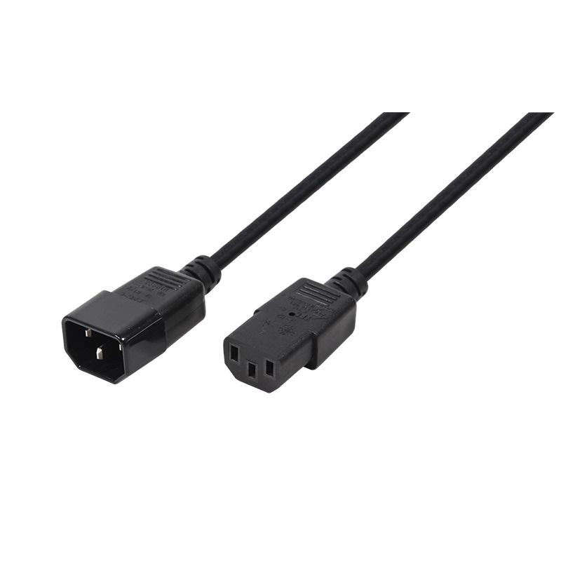 Logilink CP091 Tápkábel hosszabbító, IEC C14 - IEC C13, fekete, 1,8 m
