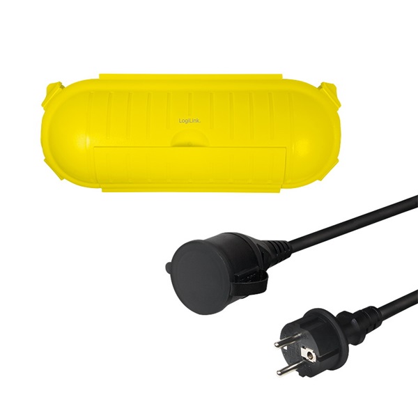 Logilink LPS239 Tápkábel készlet, CEE7/7 - CEE 7/3 + védődoboz, 3 m