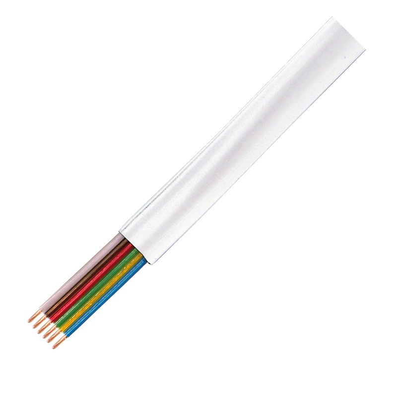 Logilink CM06W Telefon kábel, lapos, 6 eres, CCA, 6x 0,12 mm, fehér, 100 m
