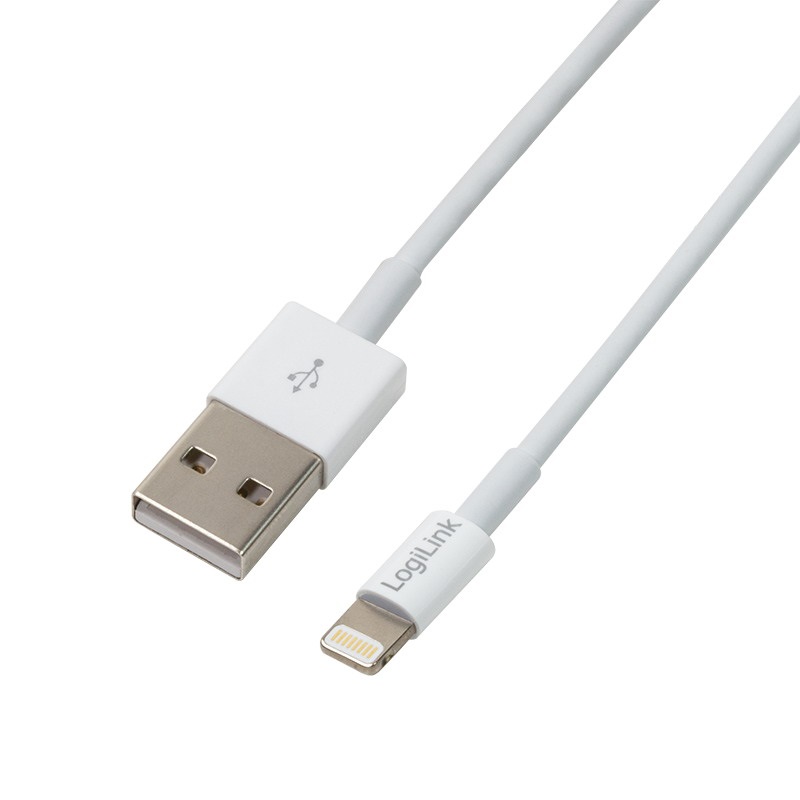 Logilink UA0199 1m Lightning - USB fehér kábel