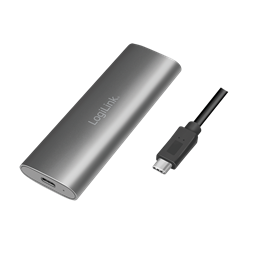 Logilink UA0389 USB 3.2 Gen 2x1 ház M.2 NVMe (PCIe) és SATA (NGFF) SSD-khez, ezüst