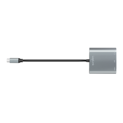 Logilink UA0390 USB 3.2 Gen1 Type-C adapter, C/M-HDMI, 2x USB, 4K, PD, alu, 0,15 m
