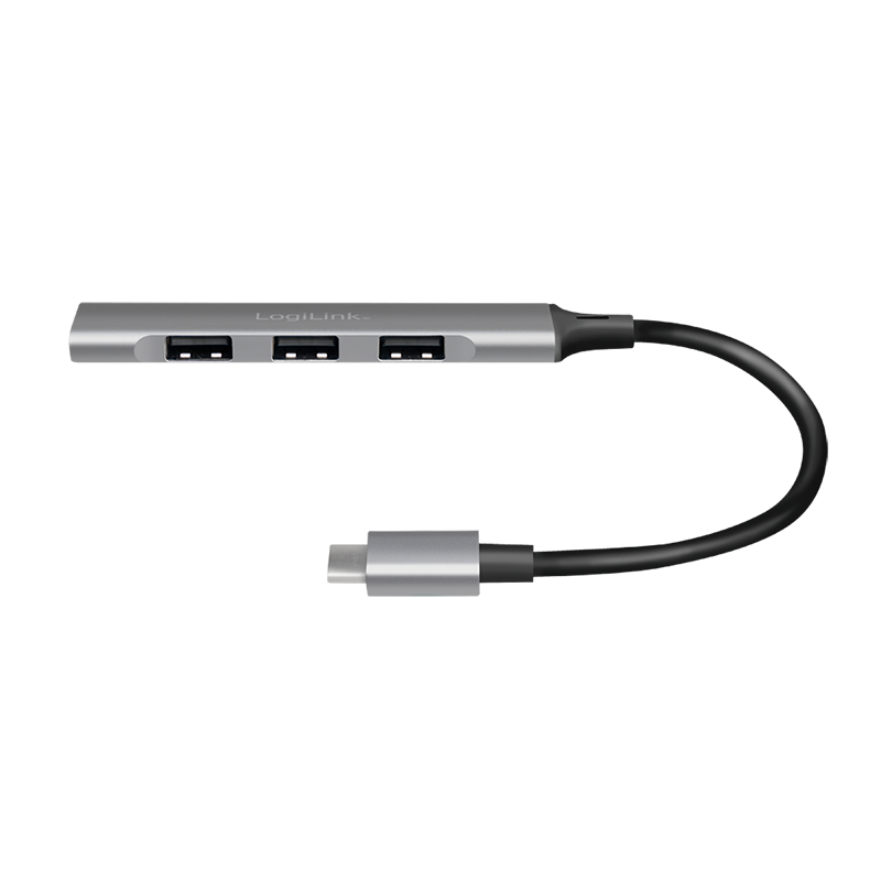 Logilink UA0392 USB 3.2 Gen1 Type C, 4 portos vékony hub, alumínium házzal
