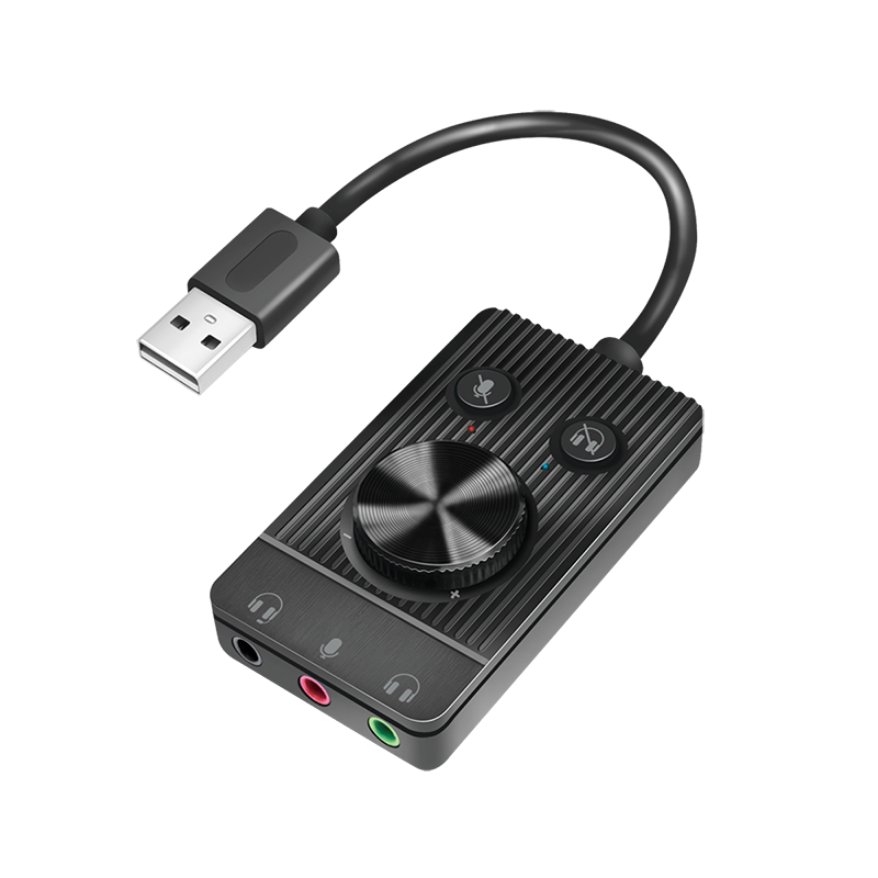 Logilink UA0397 USB 2.0 3x3,5 mm/F fekete audio adapter