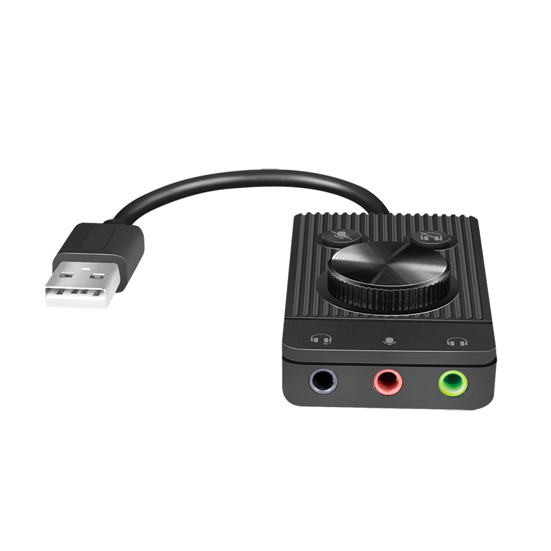Logilink UA0397 USB 2.0 3x3,5 mm/F fekete audio adapter