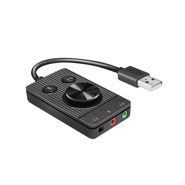 Logilink UA0397 USB 2.0 3x3,5 mm/F fekete audio adapter