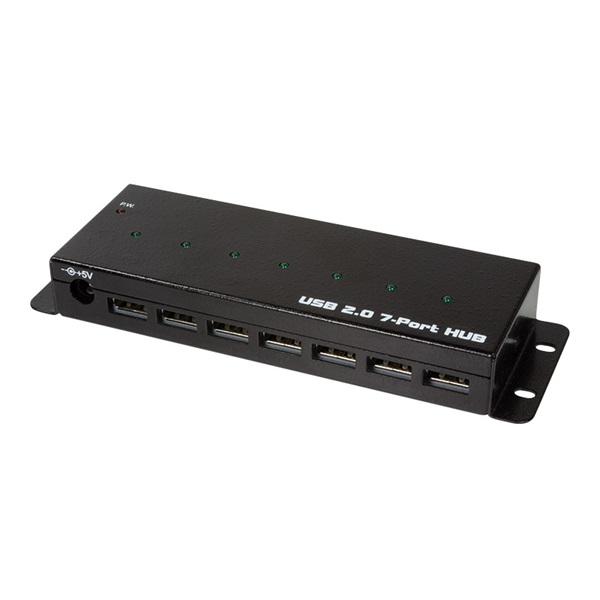 Logilink UA0318 USB 2.0, 7 portos, ipari szintű, fém ház
