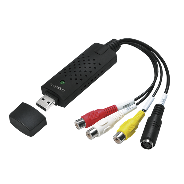 Logilink VG0030A USB 2.0 A/V befogó, USB-A/M - 3x RCA + Mini-DIN 5/F, Windows 11