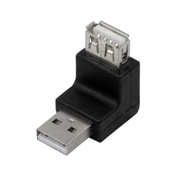 Logilink AU0027 USB 2.0 adapter, USB-A/M - USB-A/F, 270 -os szög, fekete