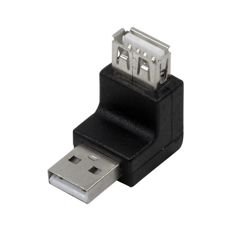 Logilink AU0027 USB 2.0 adapter, USB-A/M - USB-A/F, 270 -os szög, fekete