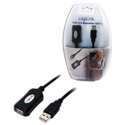 Logilink UA0001A USB 2.0-ás hoszabbító kábel, fekete 5M