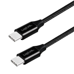 Logilink CU0153 USB 2.0 kábel, USB-A/M - Micro-USB/M, szövet, fém, 1 m