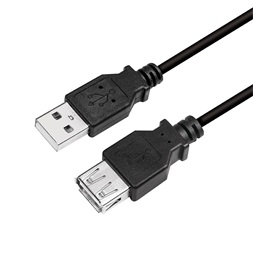 Logilink CU0011B USB 2.0 kábel, USB-A/M-USB-A/F, fekete, 3 m