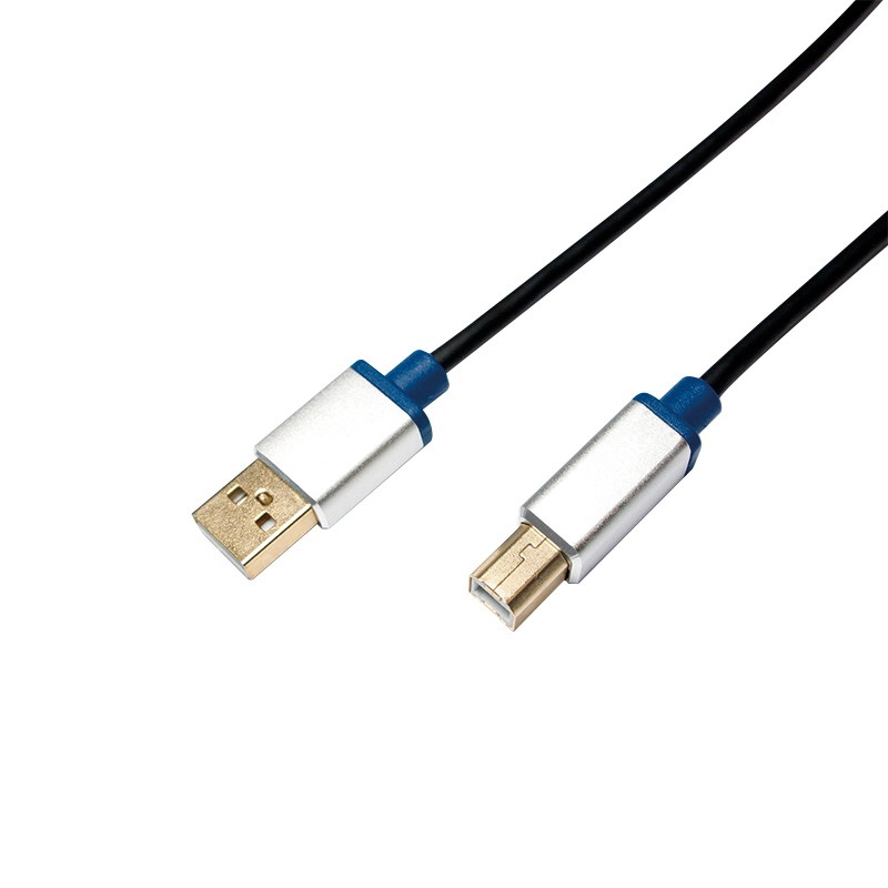 Logilink BUAB220 USB 2.0 kábel, USB-A/M - USB-B/M, alu, 2 m