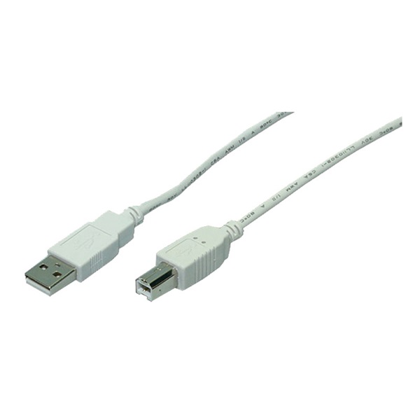 Logilink CU0008 USB 2.0 kábel, USB-A/M - USB-B/M, szürke, 3 m