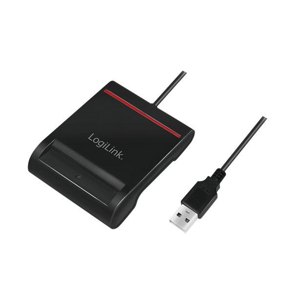 Logilink CR0047 USB 2.0 kártyaolvasó, smart ID-hez, fekete