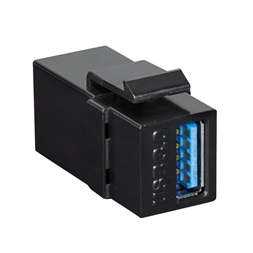Logilink NK0015B USB 3.0 keystone csatlakozó, A/F-USB-A/F, fekete