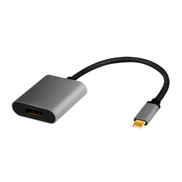 Logilink CUA0102 USB 3.2 Gen1 Type-C adapter, C/M DP/F, 4K, alu, 0,15 m