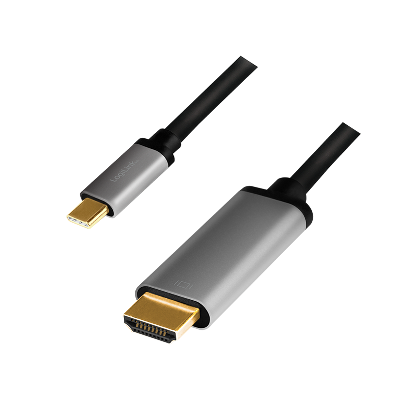 Logilink CUA0101 USB 3.2 Gen1 Type-C kábel, C/M-HDMI/M, 4K, alu, 1,8 m