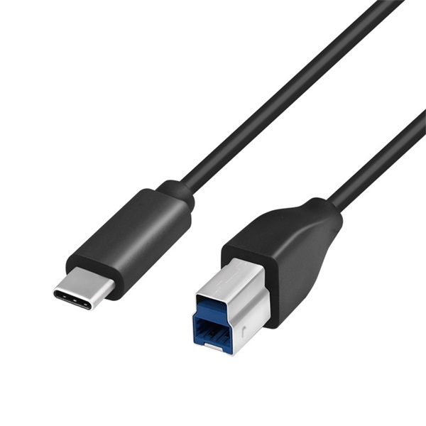 Logilink CU0163 USB 3.2 Gen1 Type-C kábel, C/M-USB-B/M, fekete, 2 m