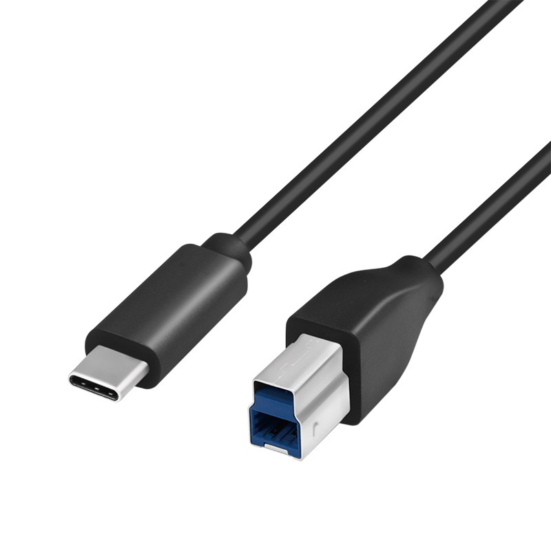 Logilink CU0163 USB 3.2 Gen1 Type-C kábel, C/M-USB-B/M, fekete, 2 m
