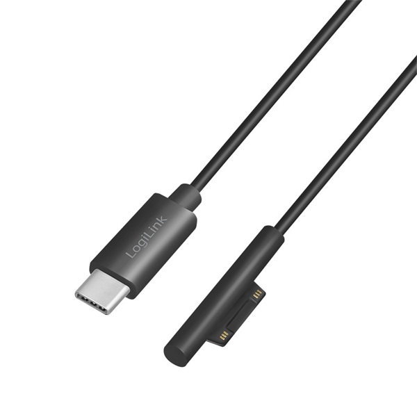 Logilink PA0224 USB 3.2 Gen 1 kábel, USB-C/M-MS Surface/M (90 ), PD, fekete, 1,8 m