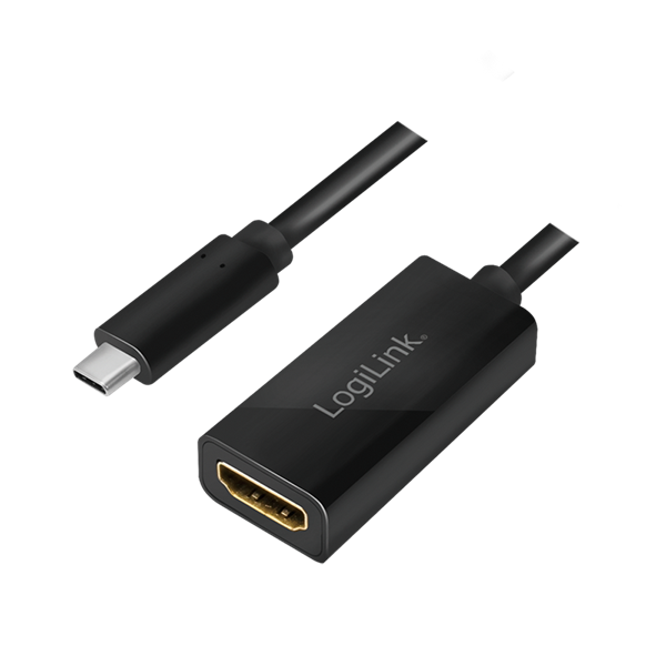 Logilink UA0380 USB 3.2 (Gen 2) adapter, C/M HDMI A/F-re, 4K/60Hz, fekete, 0,15m