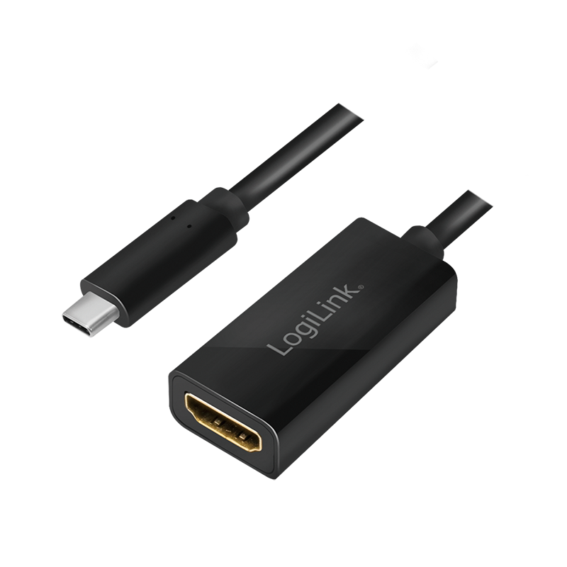 Logilink UA0380 USB 3.2 (Gen 2) adapter, C/M HDMI A/F-re, 4K/60Hz, fekete, 0,15m