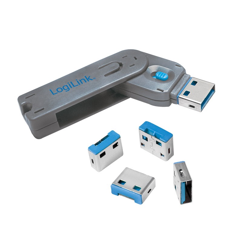 Logilink AU0043 USB-A port blokkoló (1x kulcs és 4x zár)